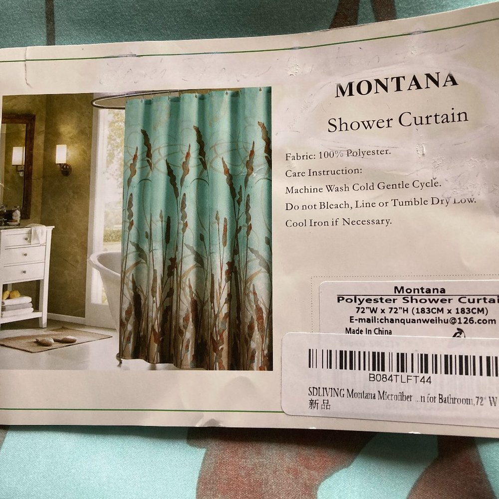 FABRIC SHOWER CURTAIN-MONTANA-WATERPROOF